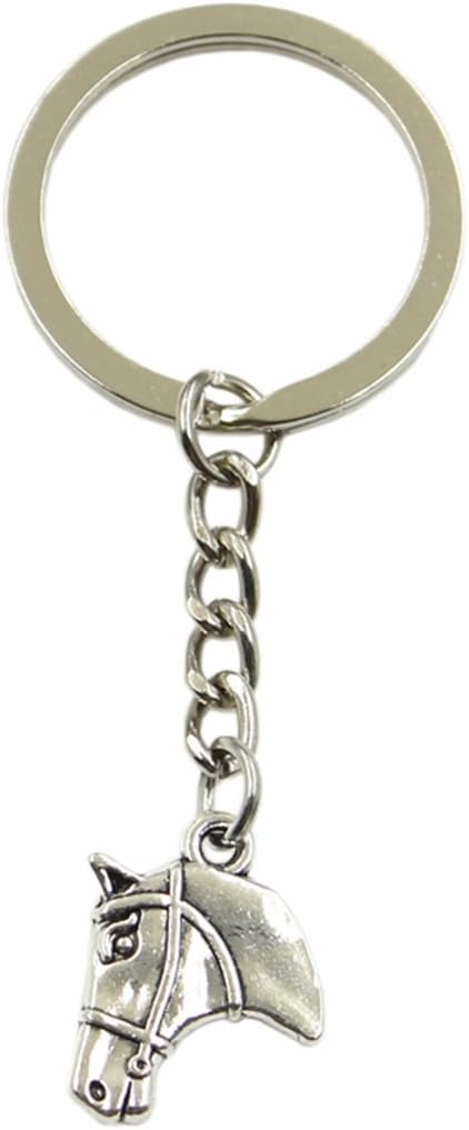 New Fashion 20x16mm Horse Head Keychain Handmade Metal car Keychain Party Gift