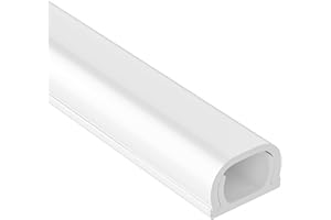 Yecaye 128in Mini Cord Hider for 1 Mini Wire, On-Wall Cord Cover Channel, Tape Wire Concealer, Cable Cover Cable Management for Home Office, W0.5in H0.31in, White