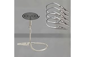 Double-Headed Alligator Clamps 4Pc Flexible Gooseneck Aluminum Alloy for Office Home Lab, Holds Cables Tapes Mosquito Nets, 4
