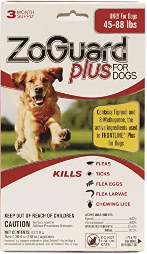 ZoGuard Plus Flea &amp; Tick Medicine ((3 dose) Large (45-88 lbs))