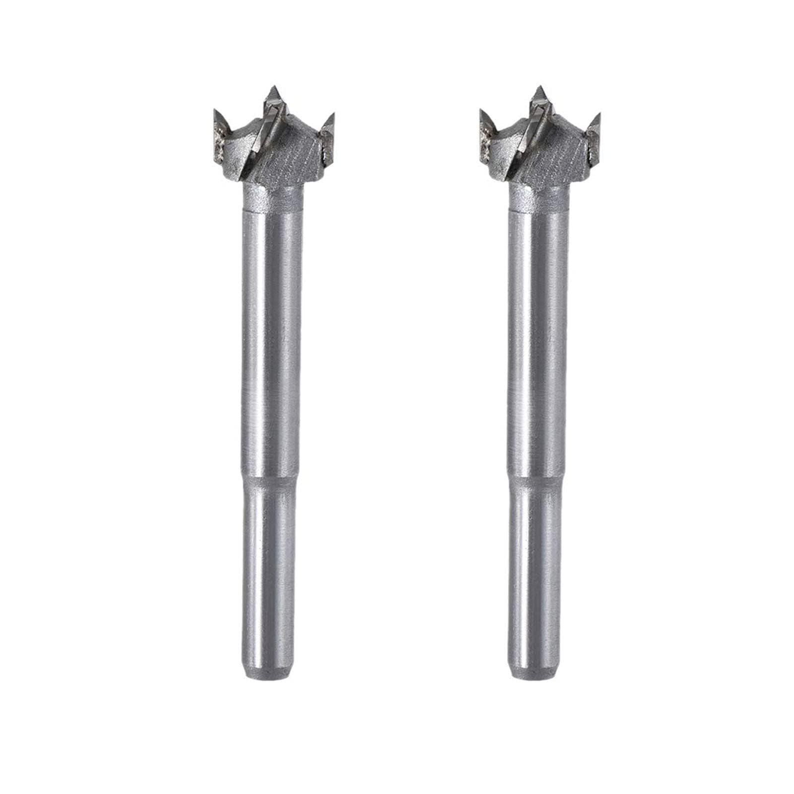 TOP-VIGOR 2Pcs 14mm Forstner Drill Bit Set, Carbide Alloy Steel Wood Auger Drill Bit Hole Saw Opener for Woodworking Hinge Hole Drilling Boring Bit Cutter