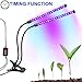 Dual-lamp Grow Light Autien 36LEDs 4 Levels 3 Modes Timing(3H/6H/12H) Plant Lights Bulbs Growing Lamps with 360 Degree Flexible Gooseneck for Indoor Plants Garden Greenhouse Tent Herbs Potted