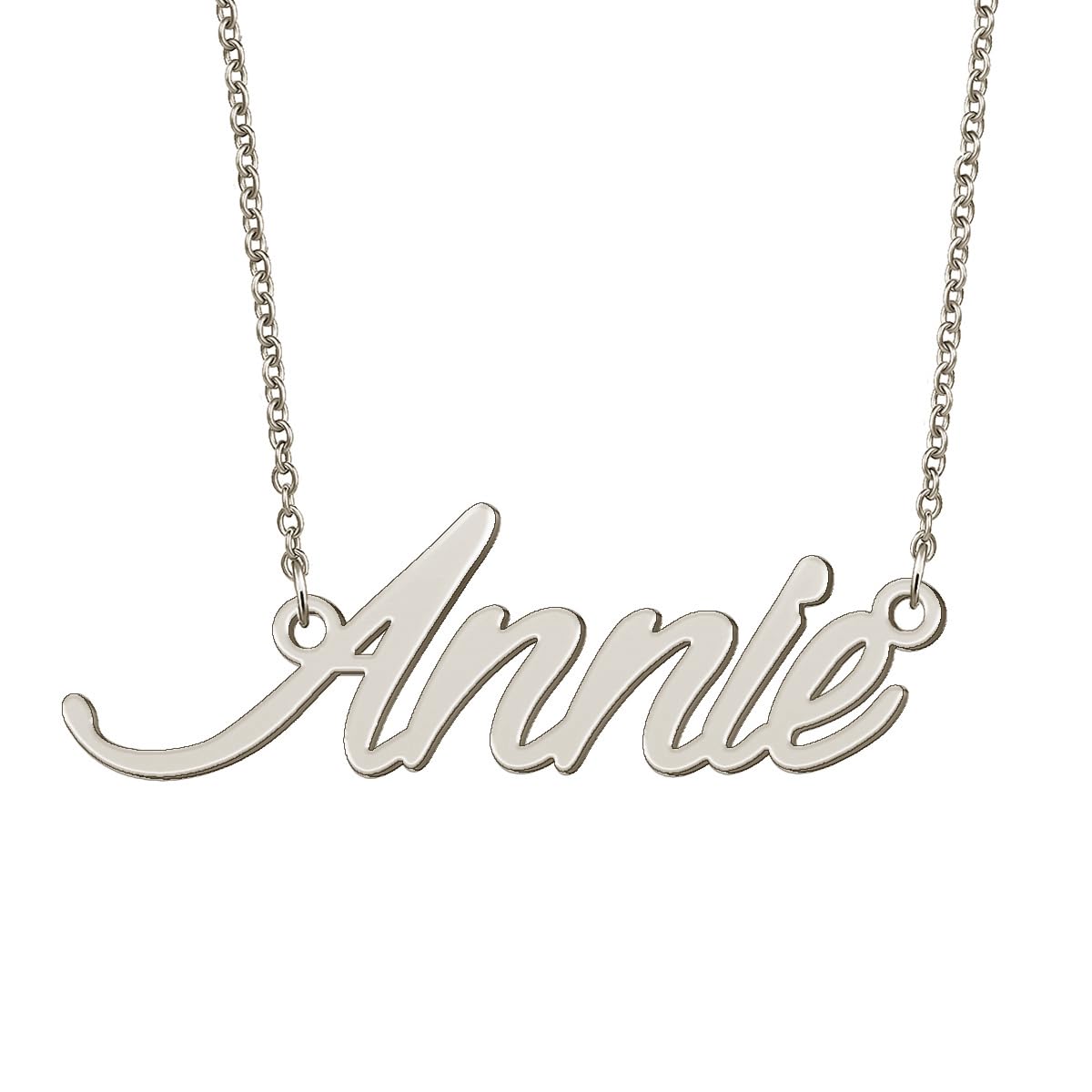 BYBWBL Annie Name Pendant Necklace Silver Color