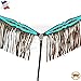 HILASON Horse Breast Collar Fringes American Leather Turquoise Cheetahthumb 1
