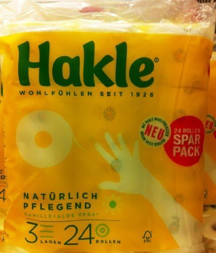 Hakle natürlich pflegend kamille aloe vera Toilet Tissue 24 Rolls (Pack of 2, Total 48 Rolls)