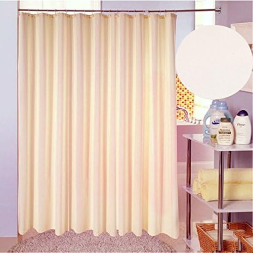 JML Fabric Shower Curtain, Mildew Resistant Anti-Bacterial Waterproof Bathroom Shower Curtain Liner,72"x72",Beige