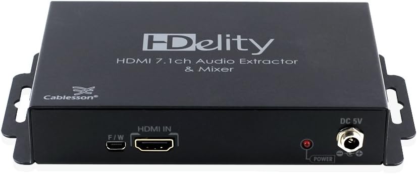 Cablesson HDElity HDMI 7.1ch Audio Extractor & Mixer - HDCP, HDMI Deep Colour, 3D Support with EDID - HDMI 2.0 Multi-Channel Audio Extracter Converter for Blu-ray DVD Player SKY HD Box PS3
