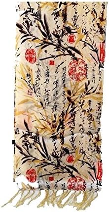 Silk Scarf - Bamboo and Chinese Calligraphy 2