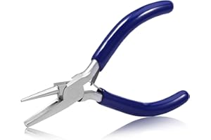 SPEEDWOX 5 Inch Concave and Round Nose Pliers Round Concave Pliers Wire Looping Pliers Wire Bending Tools Mini Precision Plie