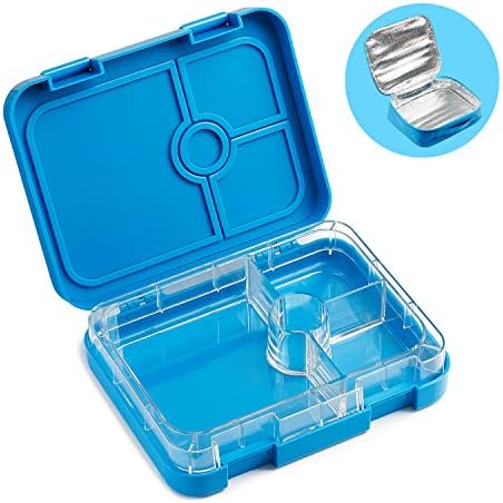 Bento Lunch Box, Leakproof Luncheon Container 4 Compartments with Heat Preservation Bag- Dishwasher Safe