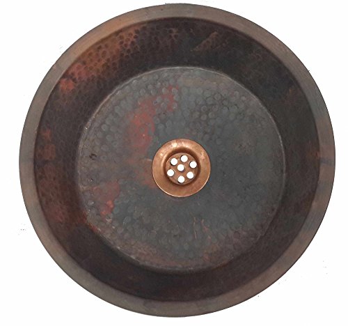 Egypt gift shops Very SMALL Vessel Dark Flame Burnt Cabin Vehicle Copper Bath Sink Remodel