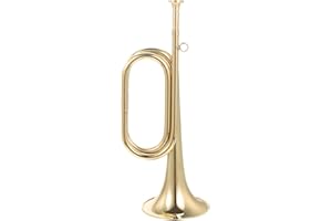 SECFOU Copper Bugle Trumpet for Beginners Lightweight and Easy to Carry Military Band Instrument