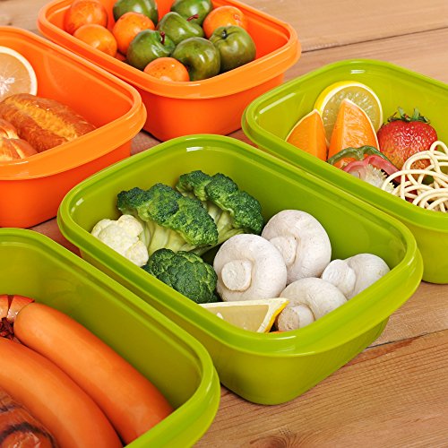 8-PACK Tenby Living Meal Prep Containers with Lids - Stackable Lunch Boxes and Portion Control Food Storage | Leak Resistant, Microwave & Freezer Safe | 30 oz. - Thumbnail 7