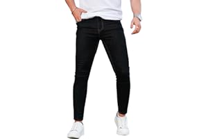 GINGTTO Men's Skinny Jeans Stretch Ripped Tapered Leg
