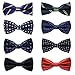 BASH 8 PACKS Elegant Adjustable Pre-tied bow ties for Men Boys in Different Colors (B)