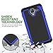 Kyocera Hydro View Case, Hydro Reach Case, ANLI(TM) Hybrid Armor Shockproof Series Defender Protective Case Cover for Kyocera Hydro View C6742 / Hydro Reach C6743 Blue