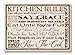 Stupell Home Décor Kitchen Rules Creme Typography Kitchen Wall Plaque, 10 x 0.5 x 15, Proudly Made in USA