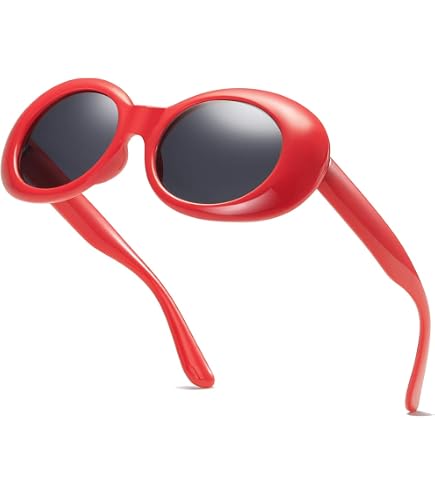 aisswzber Clout Goggles Oval Mod Retro Vintage Sunglasses Kurt Cobain Round Sun Glaases