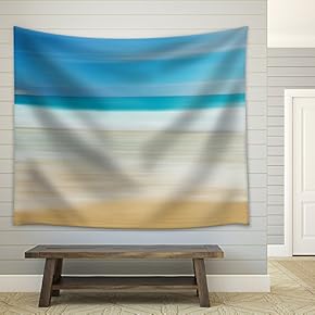 Blurred Out Ocean and Shore on a Clear Day - Fabric Tapestry, Home Decor - 51x60 inches