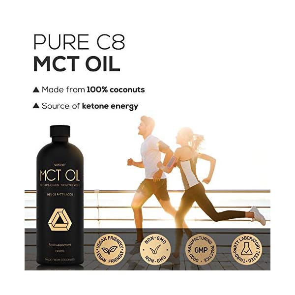 MCT-Oil-500ml--High-Potency-Pure-C8-Premium-Keto-Diet-Supplement-Made-from-100-Sustainably-Sourced-Coconuts-Boosts-Ketones-Suitable-for-Bulletproof-Coffee-Ketogenic-Vegan-Low-Carb-Diet MCT Oil 500ml – High Potency Pure C8 - Premium Keto Diet Supplement - Made from 100% Sustainably Sourced Coconuts…