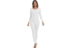 Aoylisey Adult Long Sleeve Plus Size Unitard for Women One Piece Dance Bodysuits 1201