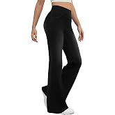 COPYLEAF Bootcut Jeans for Women Stretchy Pull On Casual Trendy Flare Jeans | High Elastic Waisted, Bell Bottom Jeans, Faux Fly, 5 Pockets, Flared Denim Pants for Work Vocation Travel Walk Dating