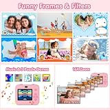 ASTGMI Kids Instant Print Selfie Camera 1080P Dual Lens 32GB Pink view 3