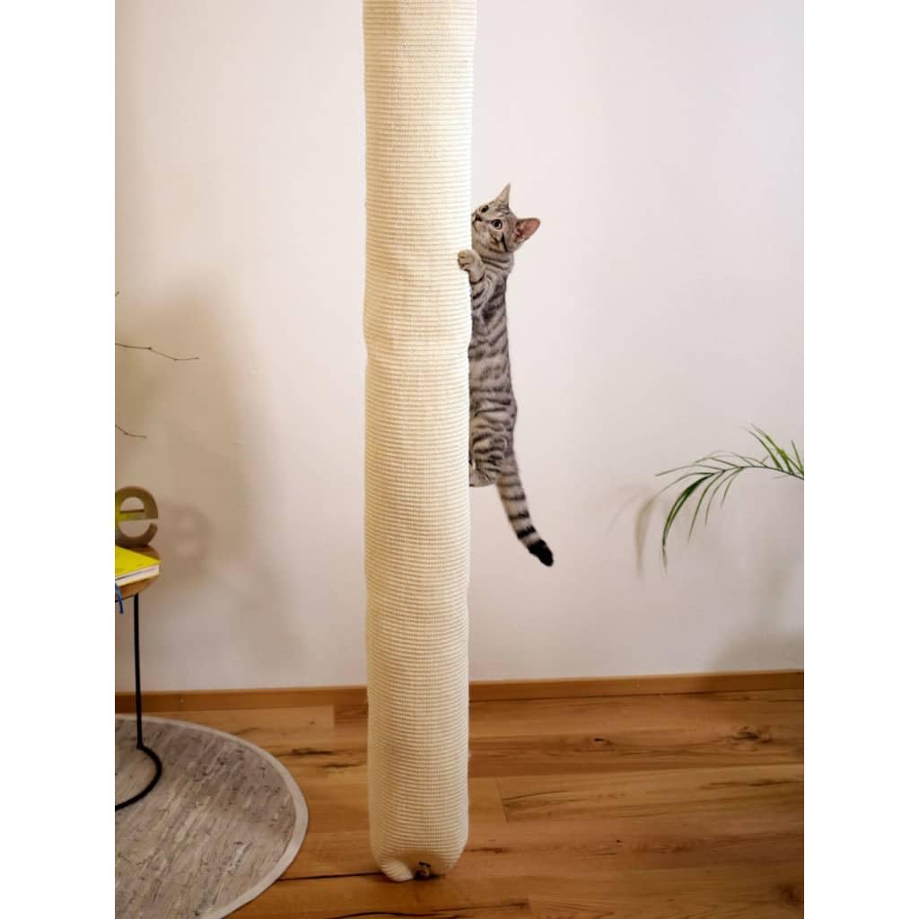 Kerbl Pet Klettersack Climber, Kratzsack, beige, 240cm, Ø 16cm, robuster Sisalteppich, für Katzen, zum Klettern, Befestigung an der Decke 3