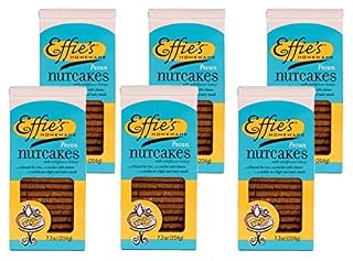 Effie's Nutcakes with Pecans, All-Natural Homemade Lightly Sweetened Gourmet Biscuits, For Real Food Lovers Craving Homemade Taste (6 Pack)