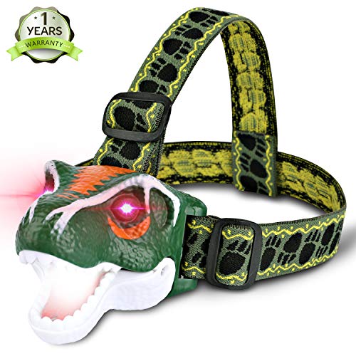 Lamibaby LED Headlamp Headlight - T-Rex Dinosaur Headlamp flashlight for Kids