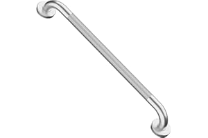 Satin Brushed Nickel Shower Grab Bars 24 Inch w/Anti-Slip knurled Grip, iMomwee Stainless Steel Wall Mount Bathroom Safety Balance Handrail, Handicap Elderly Senior Assist Textured Grab Bar Handle