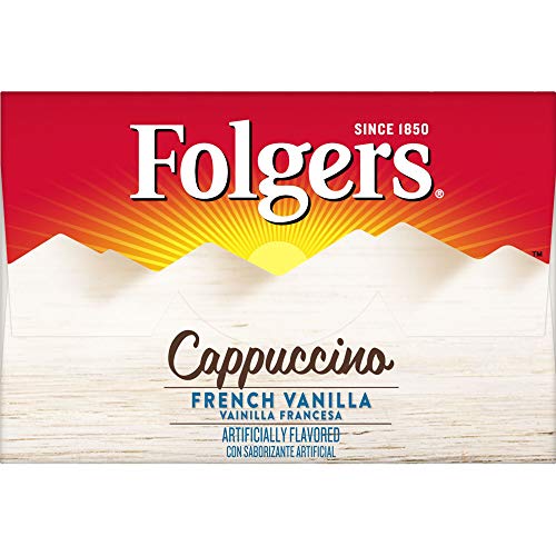 Folgers Cappuccino French Vanilla Instant Coffee Beverage Mix, 32 Single Serve Packets Pricepulse