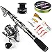Sougayilang Telescopic Fishing Rod Reel Combos with Carbon Fiber Fishing Pole Spinning Reels and Fishing Accessories