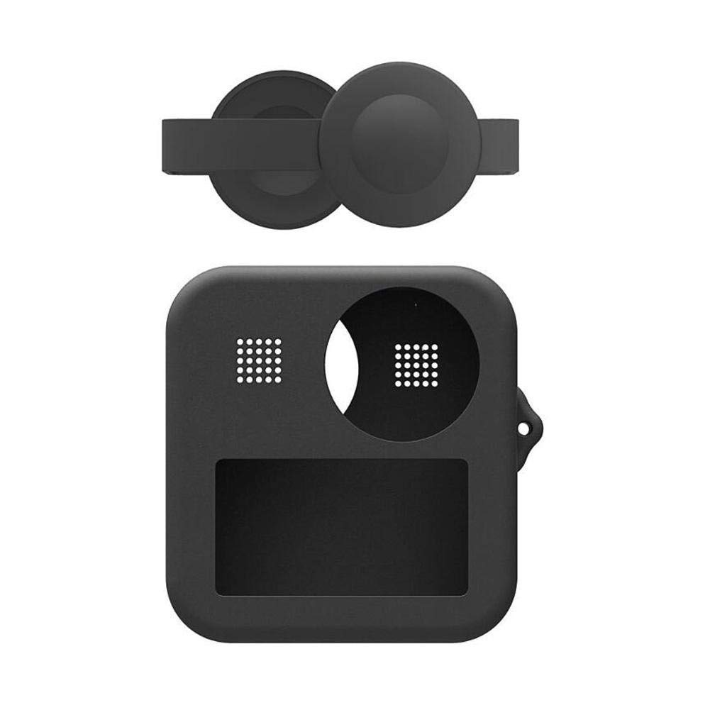 Oumij1 Silicone Camera Protective Case + Lens Cover - Professional Soft Camera Cover - Silicone Skin - for GoPro Max Camera Body