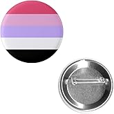 Reciprosexual with Purple Pride Flag Pin 2.25” Round Circle Shape Metal Button Pin Badge Pinback 2.25 inch Pin 57 mm 5.7 cm