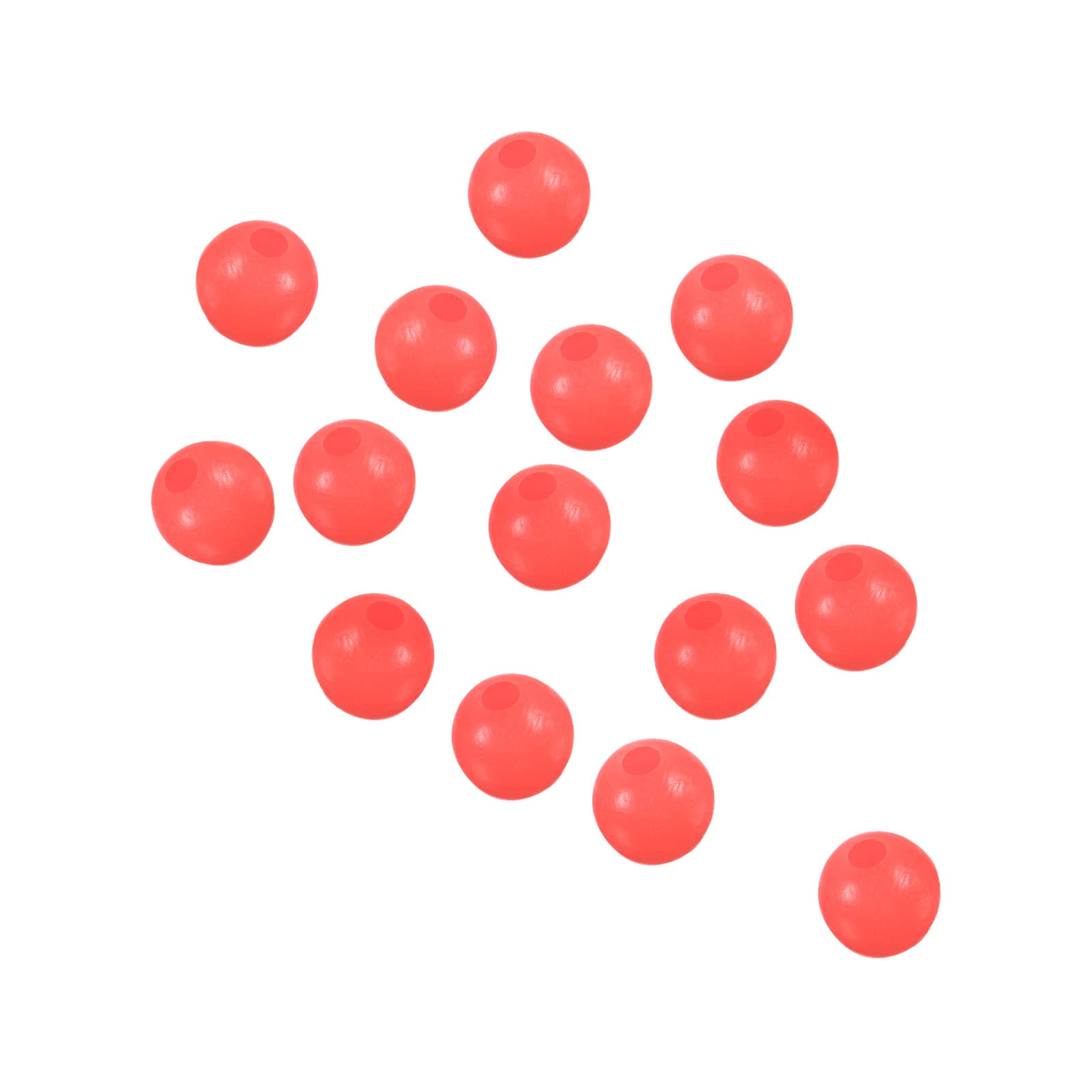 PATIKIL 5mm Luminous Fishing Beads, 200 Pieces Soft Plastic Glow Fishing Bait Eggs Rig Bead Tackle Tool Round, Red