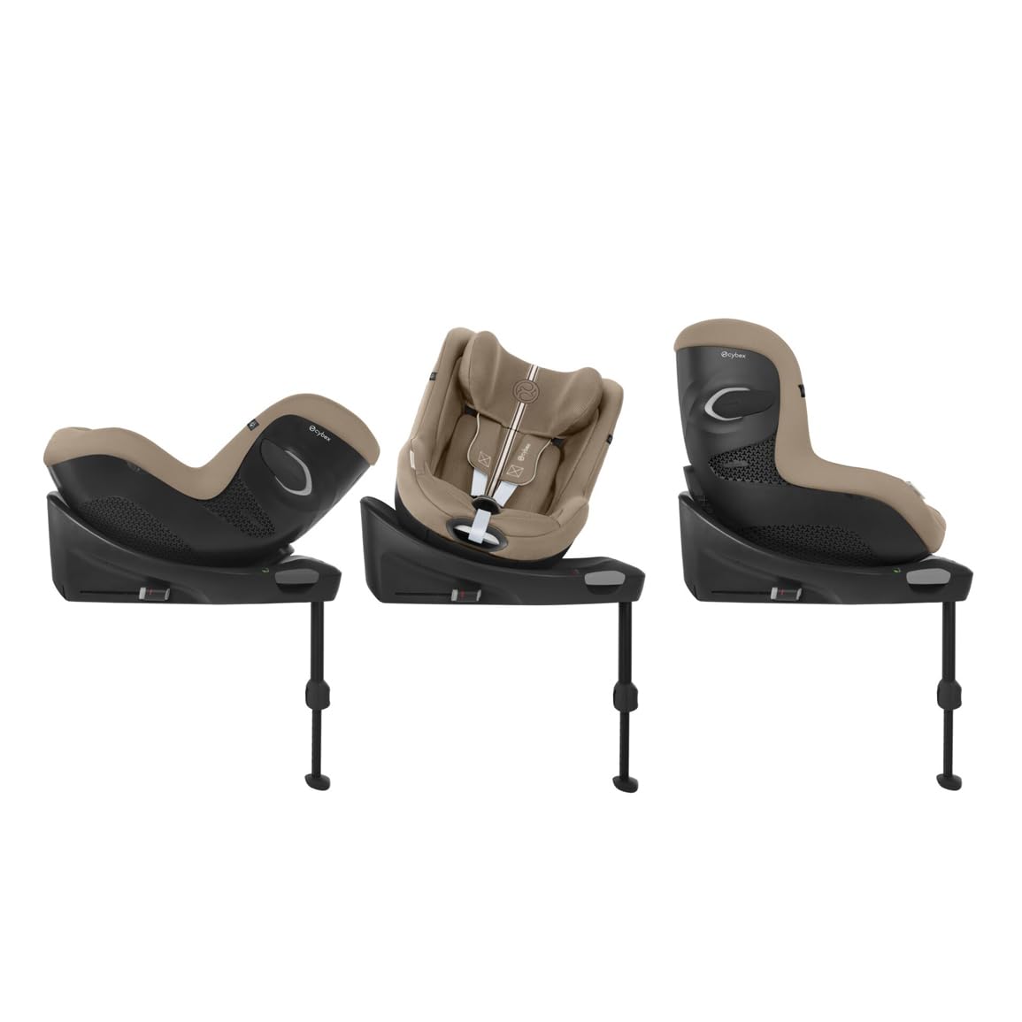 CYBEX Gold Kinder-Autositz Sirona Gi i-Size Plus inkl. Base, Ab ca. 3 Monaten bis 4 Jahre (Ab Geburt mit Neugeboreneneinlage), Max. 20 kg, 61 - 105 cm (Ab 40 cm mit Neugeboreneneinlage), Almond Beige 9