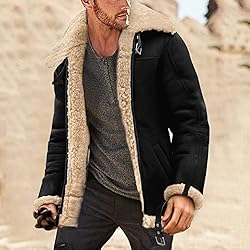Mens Corduroy Lined Jacket Faux Leather Jacket Mens
