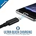 SABRENT [6 Pack 22AWG Premium 3ft USB C to USB A 2.0 Sync and Charge Cables [Black] (CB-C6X3)