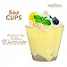 Glitter Disposable Cups | 5 oz. 100 Pack | Clear Plastic Cups | Gold Glitter Plastic Party Cups | Disposable Plastic Wine Glasses for Parties | Plastic Cocktail Glasses | Wedding Holiday Tumblers