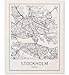 Stockholm Map Sweden Poster Stockholm Poster Modern Map Art City Map Posters City Prints City Poster Sweden Art Scandinavian Art City Map Wall Art Minimalist Prints Sweden Map 8x10