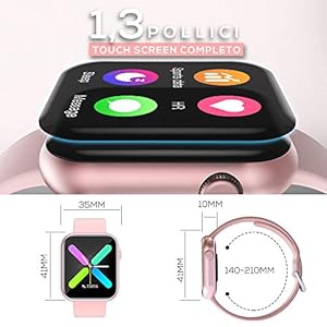 WWDOLL Smartwatch, Orologio Fitness Tracker Uomo Donna IP67 Cardiofrequnzimetro da Polso Contapassi e Calorie Activity… - immagine 4