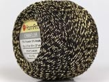 Black Gold Metallic Braid Thread Camellia - 20 Gram 207 Yards