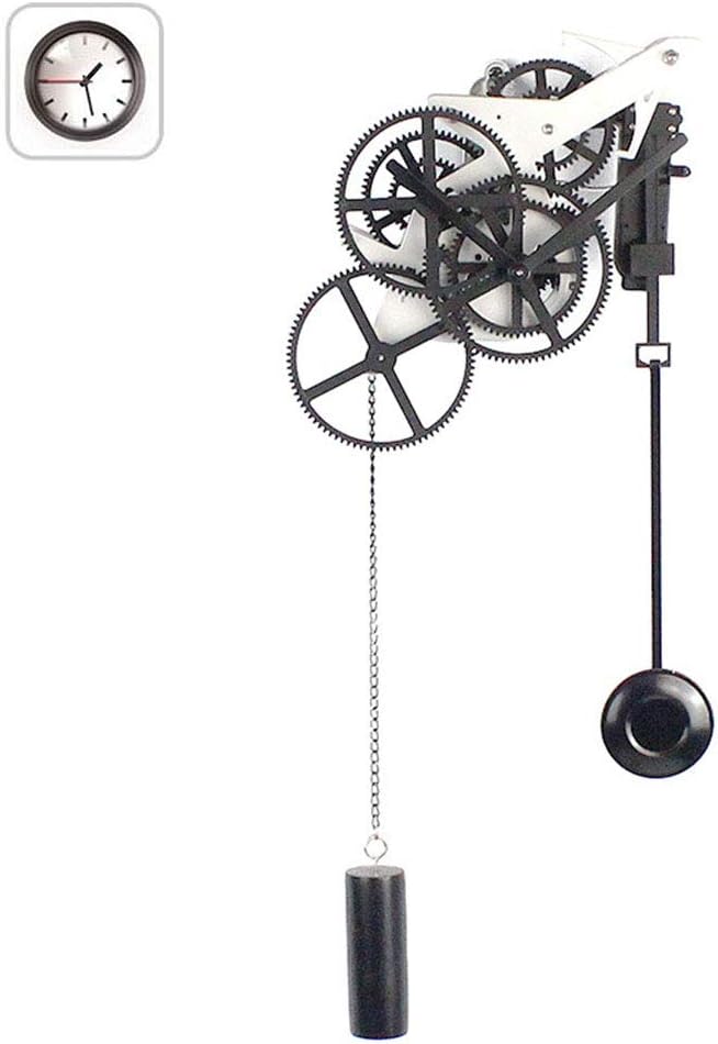 Gear Pendulum Wall Clock, Mechanical Silent Gear Clock,with 3D Moving