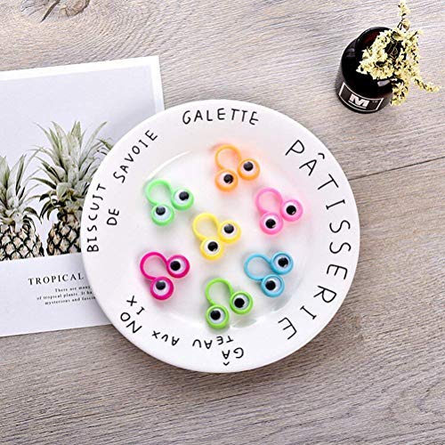 Polymer Finger Toy Eyes Finger Ring Educational Intelligent Finger Toy Finger Toy for Kids Children Gift 10PCS(Random Color) - Thumbnail 2