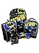 Lego Batman 6 piece Backpack and Lunch Box School Set (Black/Grey, One Size)