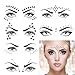 6 Sets Women Mermaid Face Gems Glitter,Temporary Tattoo Stickers Crystal Glitter Stickers Rhinestone Rave Festival Face Jewels, Eyes Face Temporary Stickers Decorations for Costume Parties
