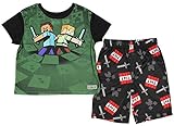 Minecraft Boys Licensed 2 Piece Poly Pajama Short Sleeve Pants Sleep Set (6/7)
