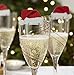 King&Pig 12 PCS/set Christmas glass sign flag Christmas hat toothpick flag food sign Christmas cake sign flag Party Decorations (12)