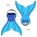 Lexbo Monofin Mermaid Tails Adjustable Swim Fins for Children Swimming Diving,Foot Flipper with 3 Color for Girls/Boys/Kids